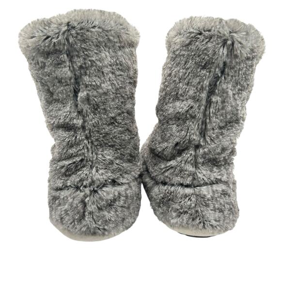 Dearfoams Women's Gray No Sweat Comfort Bootie Slipper Size 5-6 - Picture 7 of 11